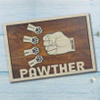 Personalized Funny Pawther Dog Dad, Cat Dad Wooden Sign, Dog Dad with Paws Sign Table Decor for Bedroom