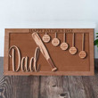 Personalized Baseball Dad Wooden Sign 2 Layers, God Hit A Home Run Table Decor for Father