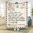 Dear Dad - From Son - Personalized Giant Love Letter Blanket, Gift from Son Father's Day Throw Blanket
