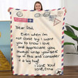 Customized Dear Dad From Daughter, Personalized Giant Love Letter Blanket, Gift from Daughter, Best Gift for Father's Day