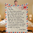 Dear Dad - From Son - Personalized Giant Love Letter Blanket, Gift from Son Father's Day Throw Blanket