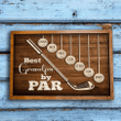 Best Grandpa By Par Custom Kids Names, Golf Gift For Grandpa, Papa Golf Gift, Personalized Golf Wooden Sign for Him