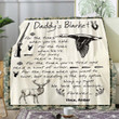 Personalized Camouflage Hunting Daddy's Blanket, Gift from Daughter and Son Hunting Father's Day Blanket