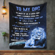 Personalized Lion Dad Fleece Blanket, Gift from Son, Father and Son Lion Throw Blanket