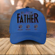 Panther Black Father Personalized Father's Day Hat, Father with Kid Names Classic Cap