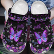Personalized Butterfly Breast Cancer Awareness Crocs, Customs Name Crocs Clogs Shoes for Women, Lovers