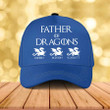 Personalized Game Father of Dragon Classic Cap, Father with Kid Names Dragon Hats
