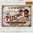 Personalized Tarot Cards Psychic Readings Vintage Metal Sign, Custom Name and Place Tarot Sign