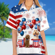 Goldendoodle Independence Day Hawaiian Shirt, Dog Hawaii Beach Shirt Short Sleeve For 4Th Of July