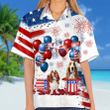 Basset Hound Independence Day Hawaiian Shirt, Dog Hawaii Beach Shirt Short Sleeve For 4Th Of July