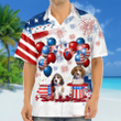 Beagle Independence Day Hawaiian Shirt, Dog Hawaii Beach Shirt Short Sleeve For 4Th Of July