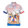 Deer Independence Day Is Coming Hawaiian Shirts For Adults, Deer Hawaii Aloha Beach Shirt For Happy 4Th Of July