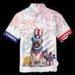 3D Full Print Independence's Day Hawaiian Shirt, Pug And Beer Hawaii Summer Beach Shirt, 4Th Of Jul Hawaii Dog Shirt