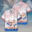 Pig's 3D Full Print Hawaiian Shirts, Independence Day Is Coming, Happy 4Th Of July Pig Aloha Beach Shirt