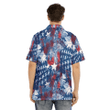 Hawaiian Camp Collar Short Sleeve Button-Down Shirt USA, Hawaiian Shirt For Unisex