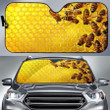 Personalized Bee Car SunShade Windshield,Cute Bee Drive Car Protector for Family Drivers, Bee Lovers