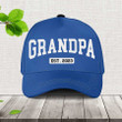 Personalized Grandpa Est Classic Cap for Father's Day Gift, Papa Est Hats for Mens