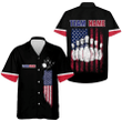 Hawaiian Bowling Shirt For Men Women Custom American Flag Bowling Shirt With Name Bowling Team Shirt