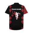 Custom Hawaiian Bowling Shirt Personalized Name Red & Black Bowler Team Hawaiian For Bowling Lovers