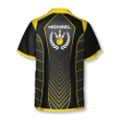Yellow Sports Style Emblem Custom Bowling Hawaiian Shirt, Idea Gift for Bowler, Summer Shirt
