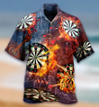 Darts Love It Fire Hawaiian Shirt, Idea Gift for Dart Player, Summer Sport Gift