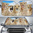 Personalized Cheeta Auto Car Sunshade, Car Windshield, Car Protective, Gift for Men, Women, Cheeta Lovers