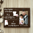 Personalized Photo Clip Frame, Gift for Grandpa, Close Together Or Far Apart, Long Distance, Father's Day Gift