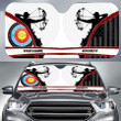 Personalized Archery Car Sunshade, Car Windshield, Custom Name Car Front Protector for Men, Women, Archery Lovers