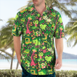 PKM Green Color Hawaii Shirt, Funny Poke M Green Color Hawaiian Shirt Summer Outfit for Men, Women, Beach Shirt for Fans