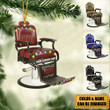 Barber Chair Personalized Christmas Ornament - Gift For Barber Shop, Barber Ornaments