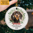My First Christmas With My Forever Family, Custom Pet Photo Christmas Ceramic Ornament, Gifts For Pet Lovers