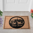 Personalized Farm Corn Tractor Doormat For Outdoor Or Indoor Use, Custom Name Farmhouse Doormat Gift For Farmer