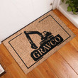 Personalized Excavator Doormat For Home Decor, Custom Name Excavator Door Mat For Front Door, Gift For Dad
