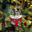 Custom Shetland Sheepdog In Snow Pocket Christmas Ornament, Personalized Dog Flat Acrylic Ornament