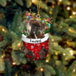 Custom Boxer In Snow Pocket Christmas Ornament, Personalized Dog Flat Acrylic Ornament