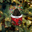 Custom Cocker Spaniel In Snow Pocket Christmas Ornament, Personalized Dog Flat Acrylic Ornament
