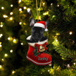 Custom French Bulldog In Santa Boot Christmas Ornament, Personalized Dog Flat Acrylic Ornament