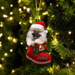 Custom Keeshound In Santa Boot Christmas Ornament, Personalized Dog Flat Acrylic Ornament