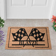 Personalized Racing Flag Doormat For Outdoor Or Indoor Use, Custom Flag Door Mat Gifts For Racer