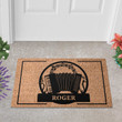 Personalized Accordion Welcome Doormat For Music Room Decor, Custom Name Accordion Door Mat Gift For Music Lover