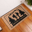 Personalized Hiking Couple Doormat For Home Decor, Custom Hiker Couple Name Door Mat Gift For Hiking Lover