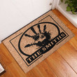 Personalized Hand Skull Doormat For Outdoor Or Indoor Use, Custom Name Outdoor Door Mat Gift For Skull Lover