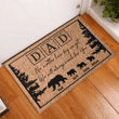 Custom Dad Bear Doormat, Dad and Daughter, Son No Matter how big we get Coir Indoor Decor