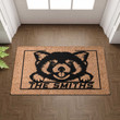 Personalized Red Panda Bear Welcome Doormat For Outdoor Or Indoor Use, Custom Name Bear Door Mat Gift For Family