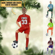 Personalized USA Soccer Female Players Christmas Ornament, Soccer Team Gift for Daughter Acrylic Ornament