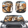 Camel Broken Glasses Car All Over Printed 3D Car Sunshade, Camel Lover Car Windshield, Car Front Protector