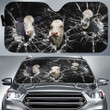 Black Baldy Pilot Printed 3D Car Sunshade, We Like To Moo It Moo It, Cow Lover Car Windshield, Car Front Protector