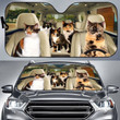 Sphynx Cat All Over Printed 3D Car Sunshade, Cat Lover Car Windshield, Car Front Protector Gift For Her