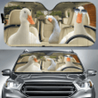Ducks Broken Glasses All Over Printed 3D Car Sunshade, Car Windshield, Car Front Protector for Duck Lover