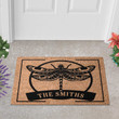 Personalized Dragonfly Welcome Doormat For Indoor Outdoor Use, Custom Name Door Mat Gift For Family Friend